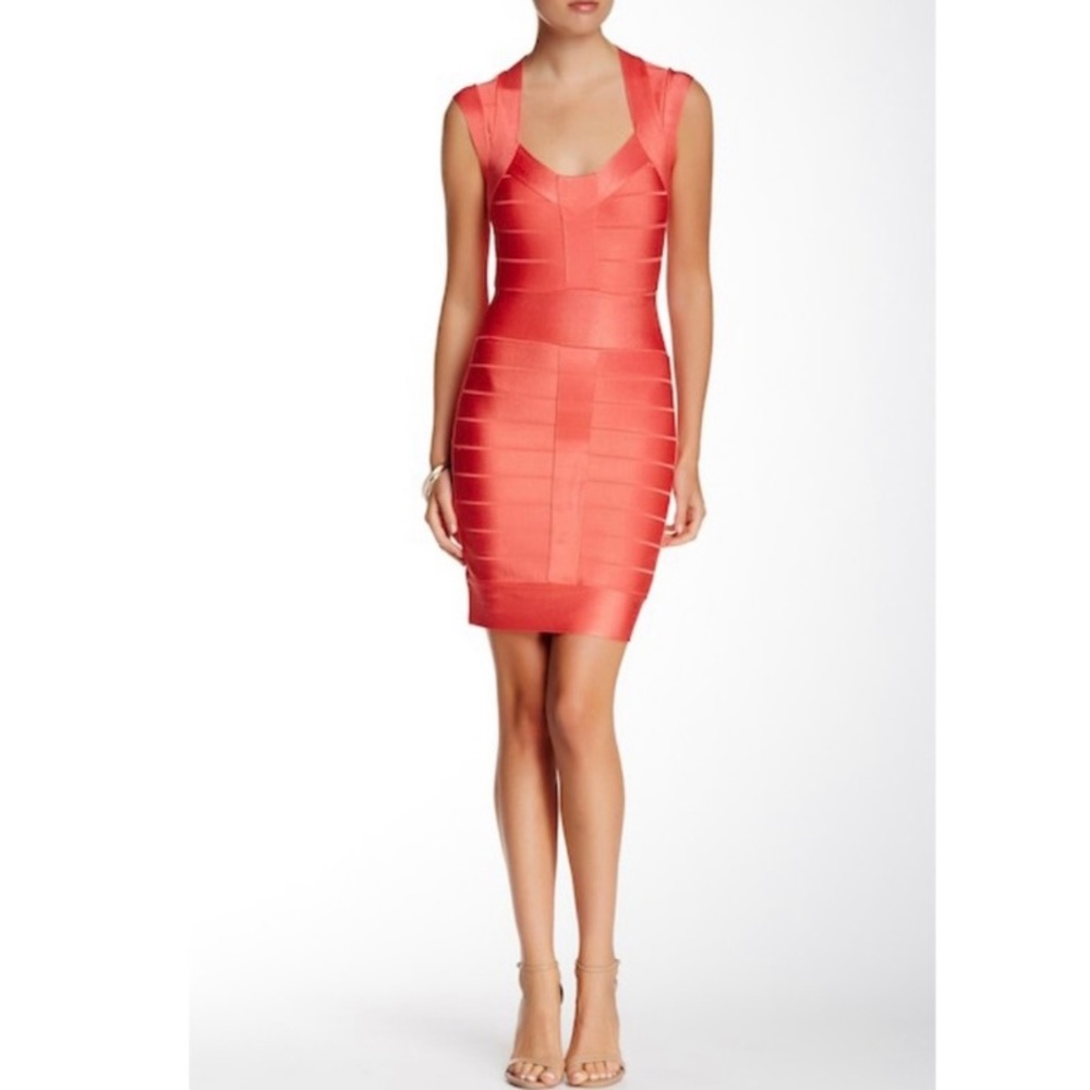 French Connection Coral body con dress. Size 0